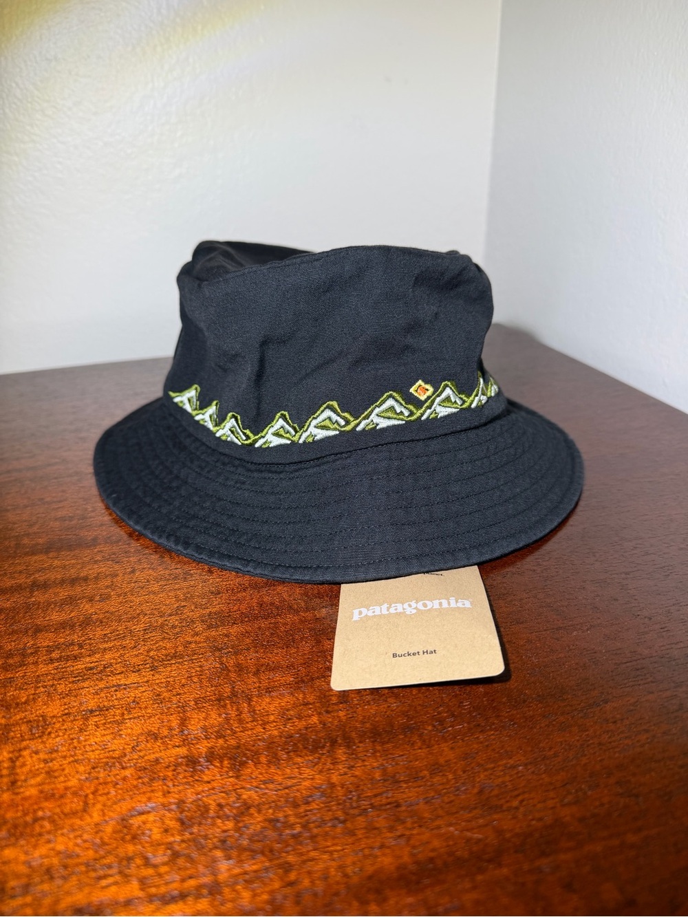 Patagonia Bucket Hat with Green Mountain Embroidery